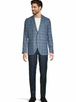 Bleiserit<Oscar Jacobson Regular fit -villa-pellavableiseri 274 BLUEGRASS