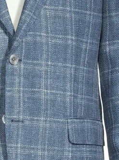 Bleiserit<Oscar Jacobson Regular fit -villa-pellavableiseri 274 BLUEGRASS