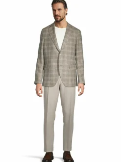 Bleiserit<Oscar Jacobson Regular fit -villa-pellavableiseri 425 PEBBLE BEIGE