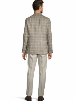 Bleiserit<Oscar Jacobson Regular fit -villa-pellavableiseri 425 PEBBLE BEIGE