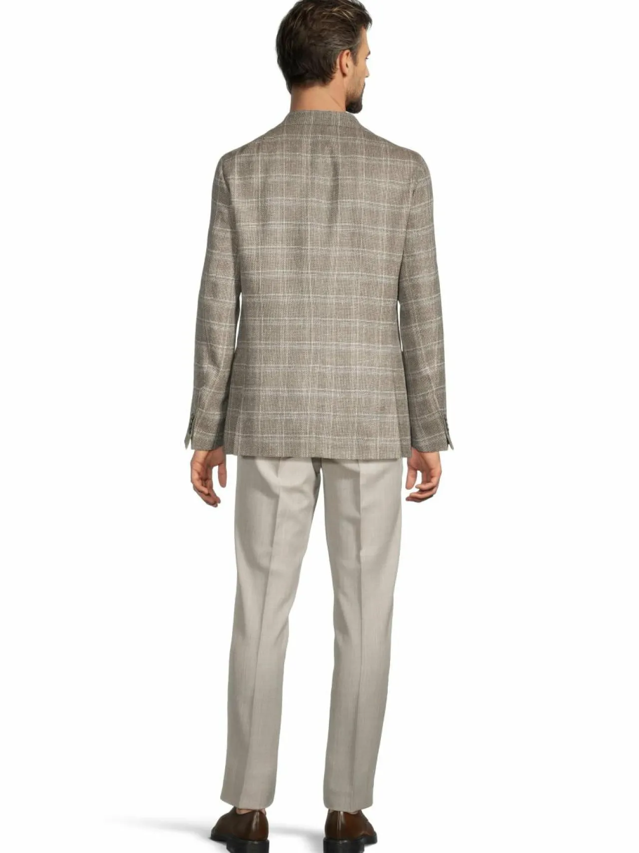 Bleiserit<Oscar Jacobson Regular fit -villa-pellavableiseri 425 PEBBLE BEIGE