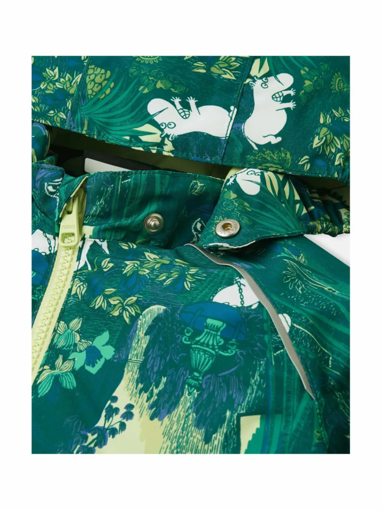 Ulkoiluvaatteet<Reima Tec Moomin Hete -vedenpitävä takki 81A2 LIGHT LIME