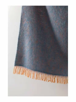 Huovat & Päiväpeitot<Lapuan Kankurit Revontuli-mohairvillahuopa RUST/DENIM BLUE