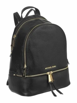 Käsilaukut<Michael Michael Kors Rhea Zip -nahkareppu BLACK (MUSTA)