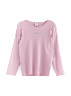 Lindex Rib Flower -paita^ Pitkähihaiset Trikoopaidat