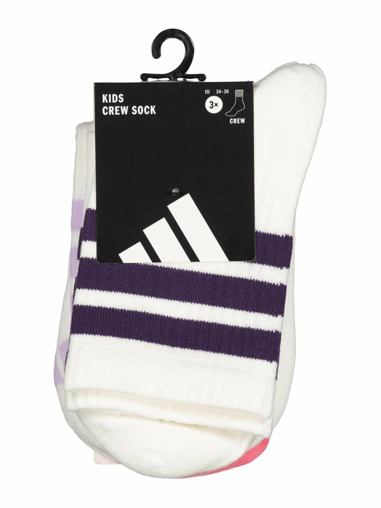 Sukat & Sukkahousut<adidas Performance Rib 3-Stripes -sukat 3-pack JW3413 WHITE/WHITE/PNKFUS