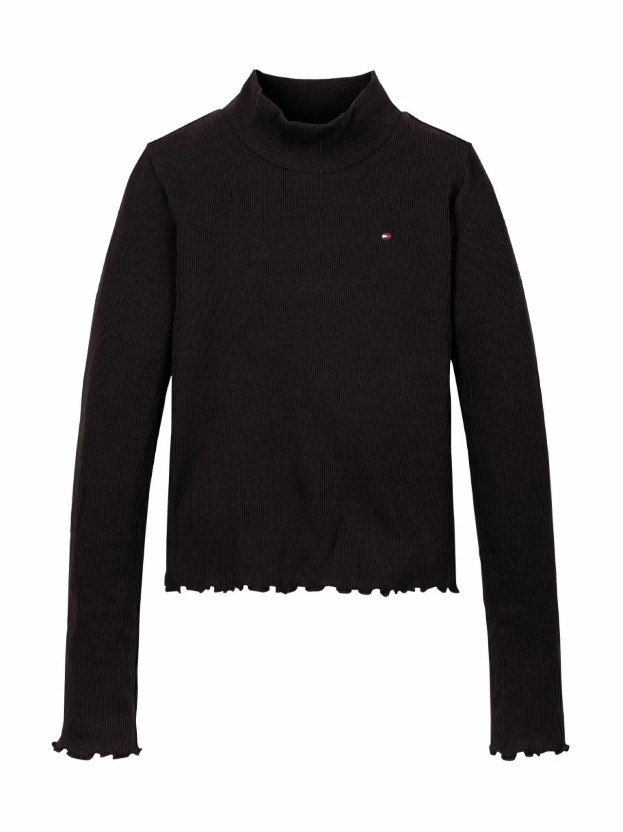 Pitkähihaiset Trikoopaidat|Pitkähihaiset Trikoopaidat<Tommy Hilfiger Ribbipaita BDS BLACK