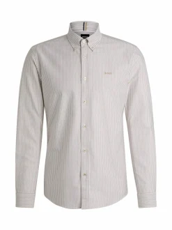 Paidat<BOSS Roan Oxford Slim Fit -kauluspaita 282 OPEN BEIGE