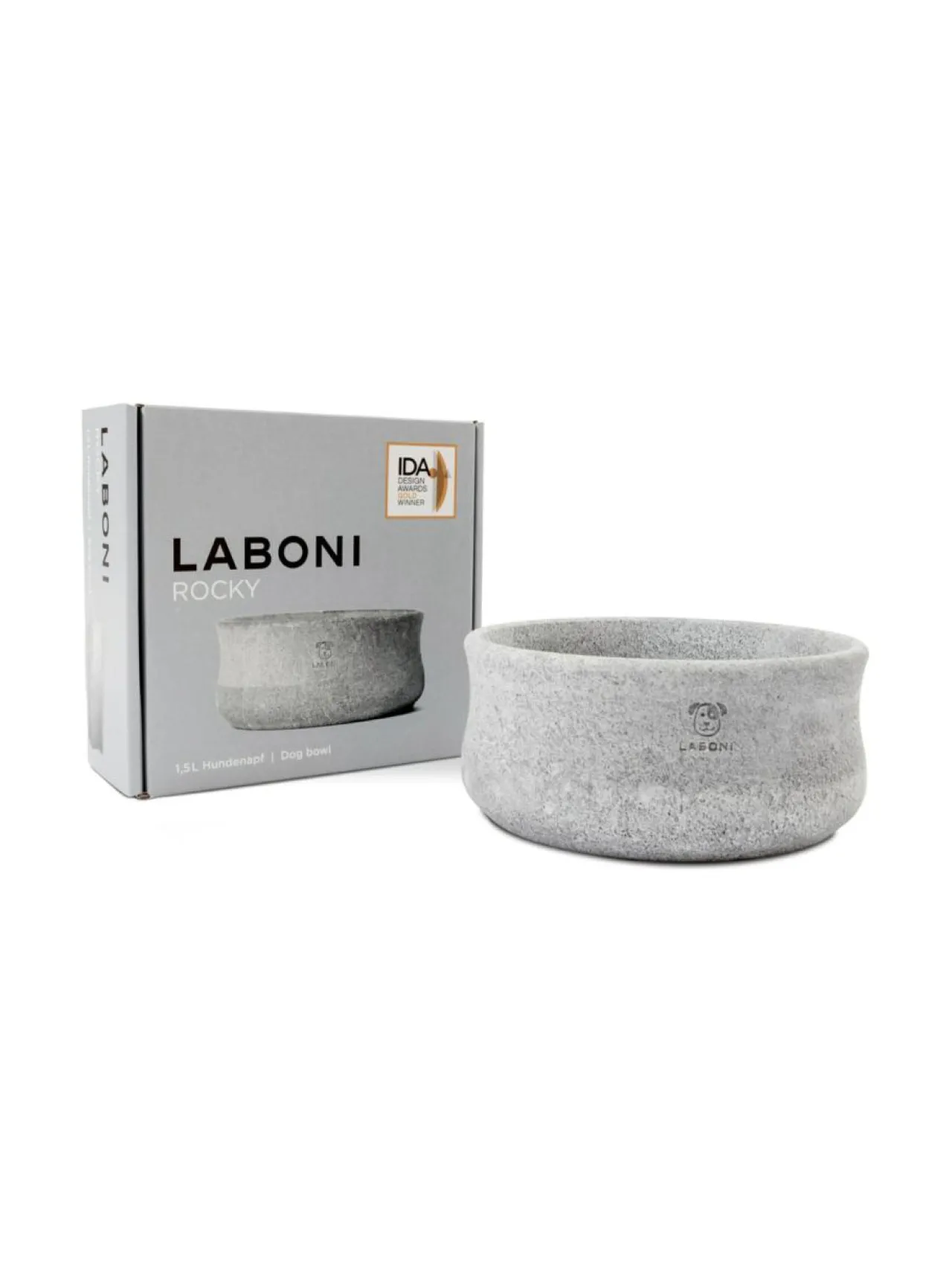 Laboni Rocky vuolukivi design ruokakulho - Tuplapakkaus^ Ruokakupit Ja -Tarvikkeet