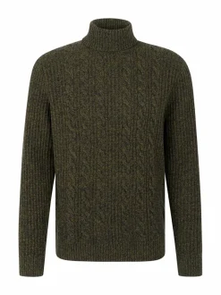 Neuleet<Bugatti Rollneck-villaneule OLIVE