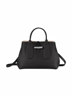 Käsilaukut<Longchamp Roseau Top M -nahkalaukku 001 BLACK