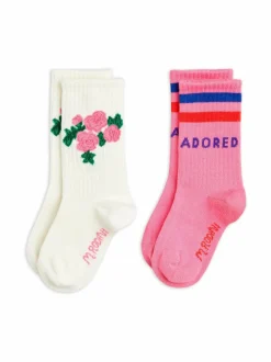 Sukat & Sukkahousut<Mini Rodini Roses-sukat 2-pack 128 PINK
