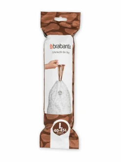 Roskakorit & -Pussit<Brabantia Roskapussi 45 l, 10 kpl VALKOINEN
