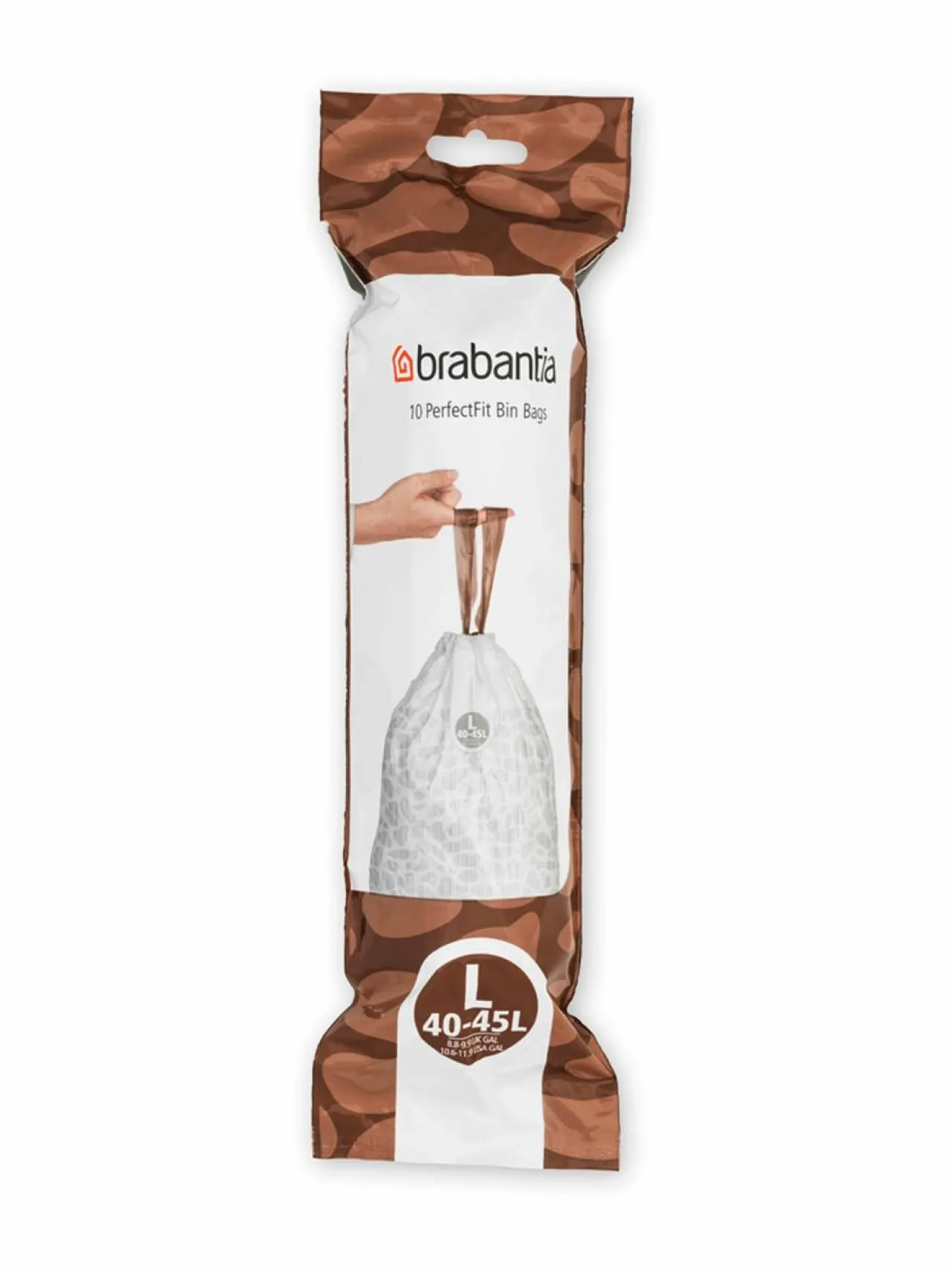 Roskakorit & -Pussit<Brabantia Roskapussi 45 l, 10 kpl VALKOINEN