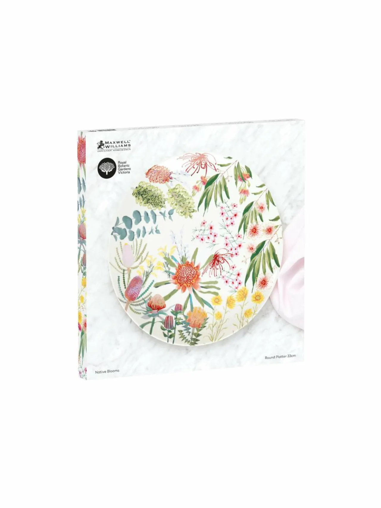 Tarjoiluastiat<Maxwell&Williams Royal Botanic Native Blooms -lautanen GREEN,YELLOW,PINK,LILA
