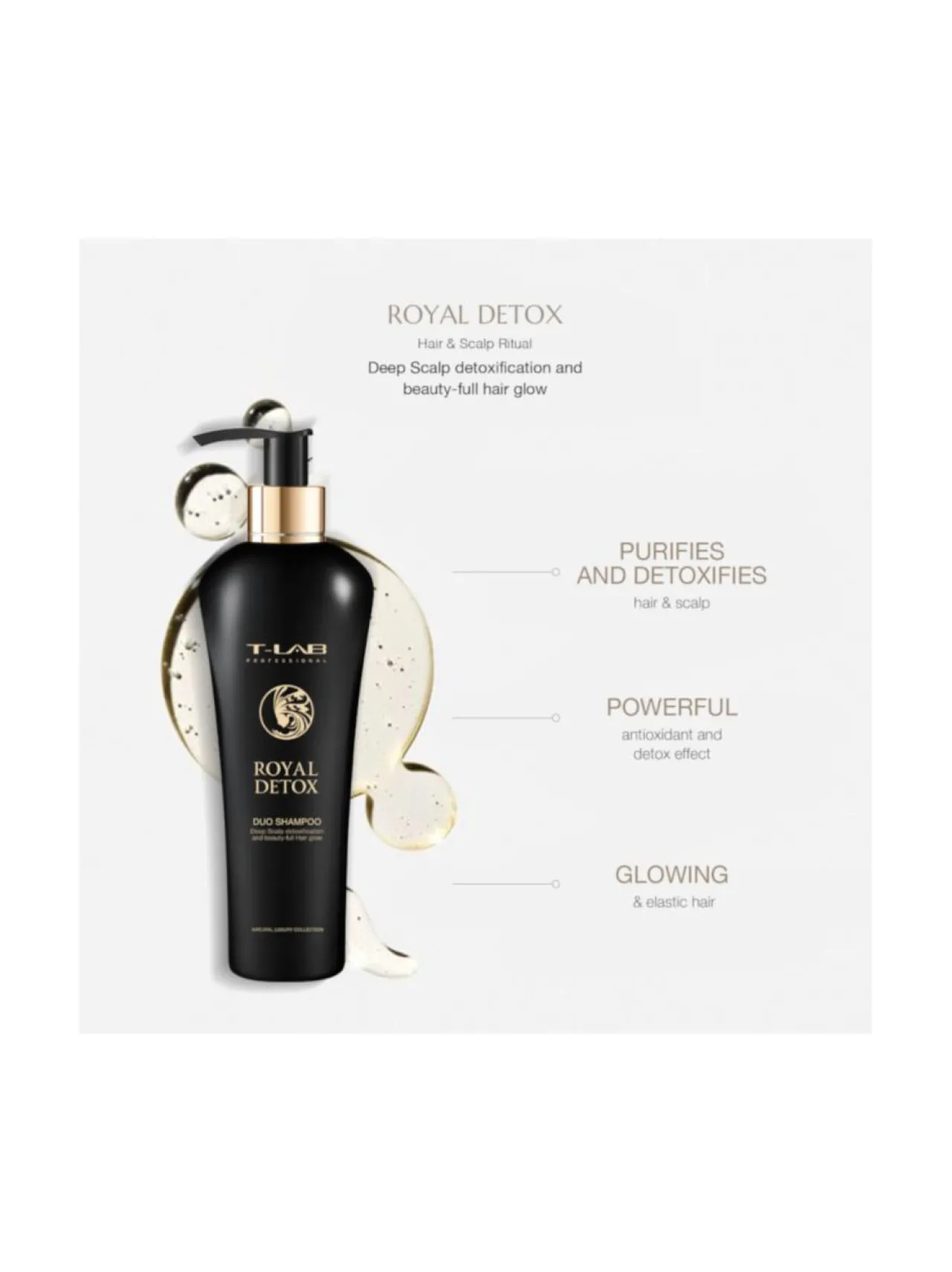 Hiustenhoito<T-LAB Professional Royal Detox Duo Shampoo -detox shampoo 300ml