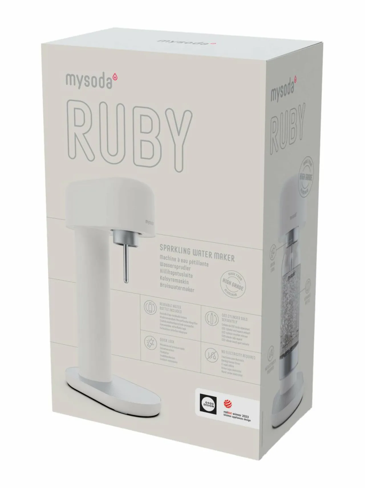 Mysoda Ruby 2 -hiilihapotuslaite 14 x 24 x 41 cm^ Muut Keittiölaitteet