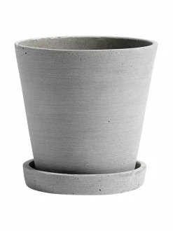 Ruukut & Istutusastiat<HAY Ruukku ja aluslautanen ø 14 cm HARMAA