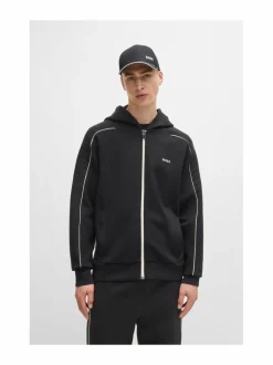 Paidat<BOSS Saggy-hupullinen collegetakki 001 BLACK