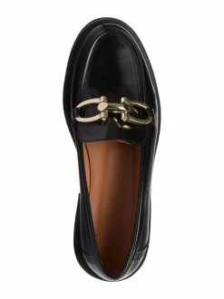 Kävelykengät & Loaferit<Flattered Samantha big chain -nahkaloaferit 001 BLACK