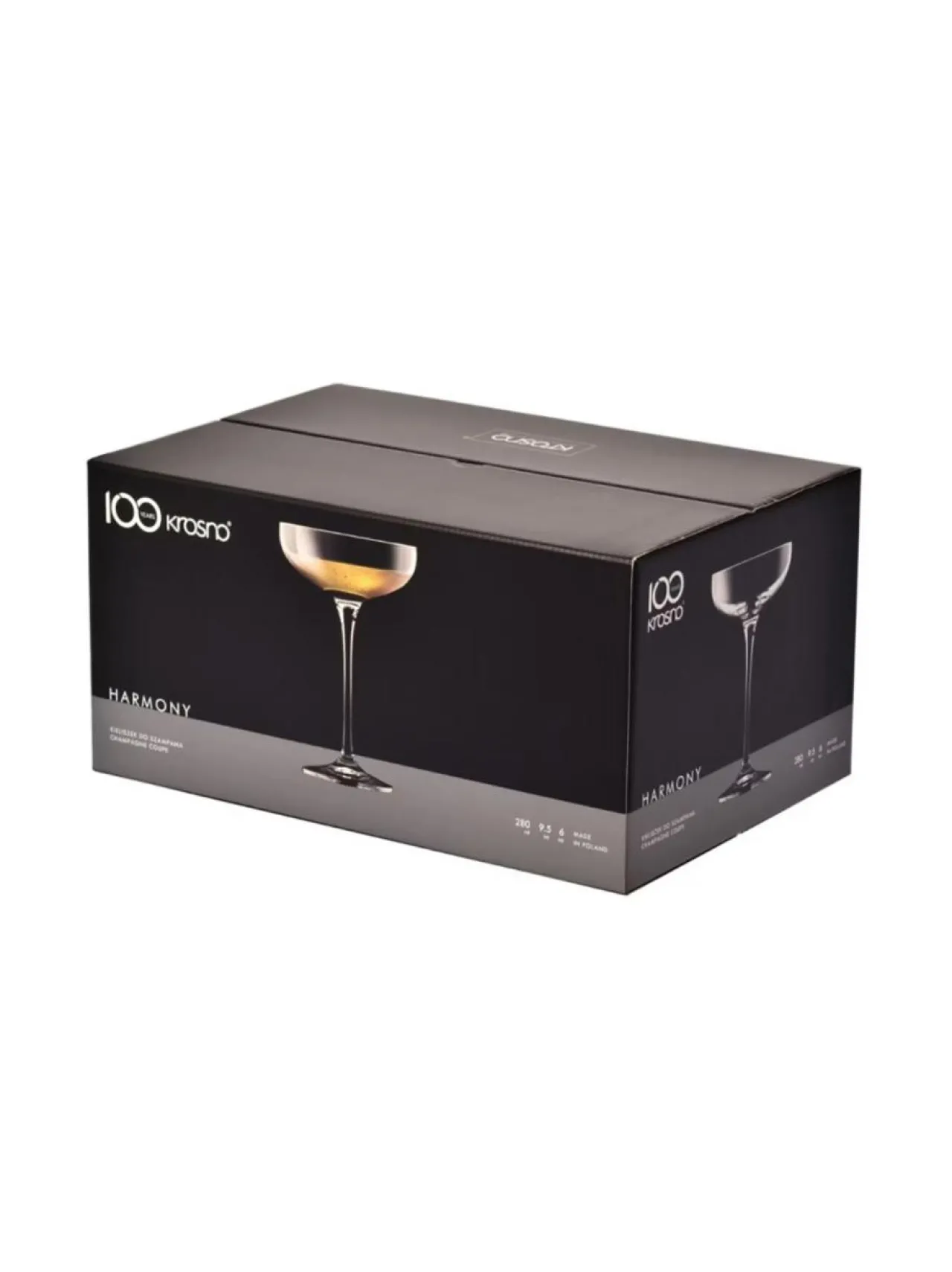 Lasit<Krosno Samppanjalasi Coupe Harmony 280ml (6kpl)