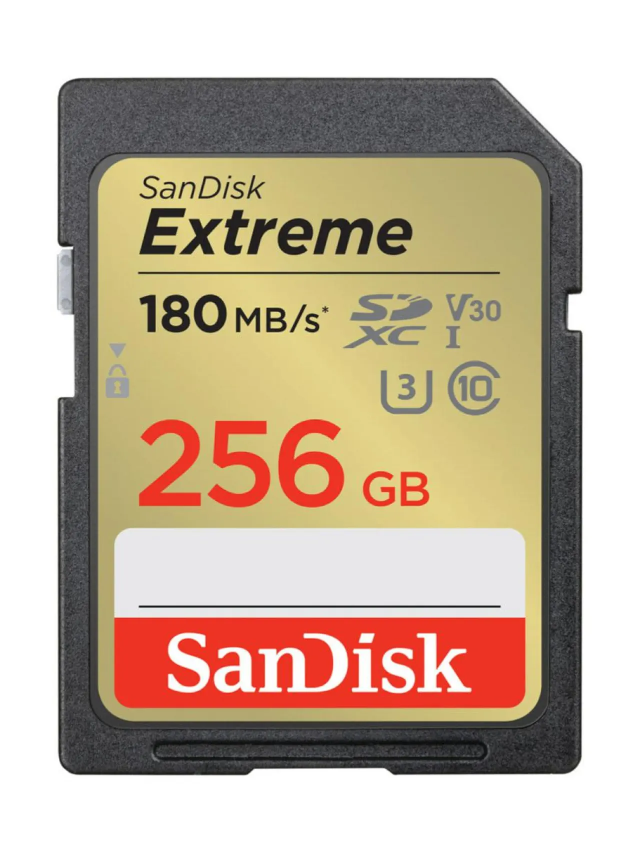 Sandisk Extreme 256GB SDXC (180MB/s) UHS-I (U3 / V30) muistikortti^ Kamerat