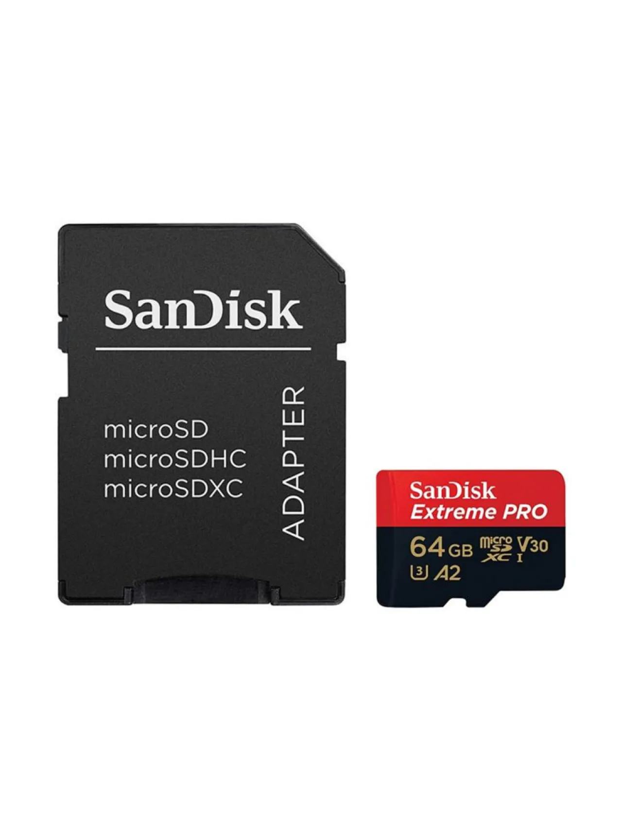 Sandisk Extreme Pro 64GB MicroSDXC (170MB/s) UHS-I (U3 / V30 / A2 / C10) muistikortti^ Kamerat