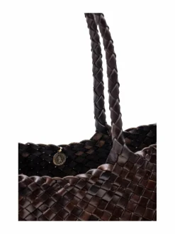 Shopperit<Dragon Diffusion Santa Croce Large -nahkalaukku DK BROWN