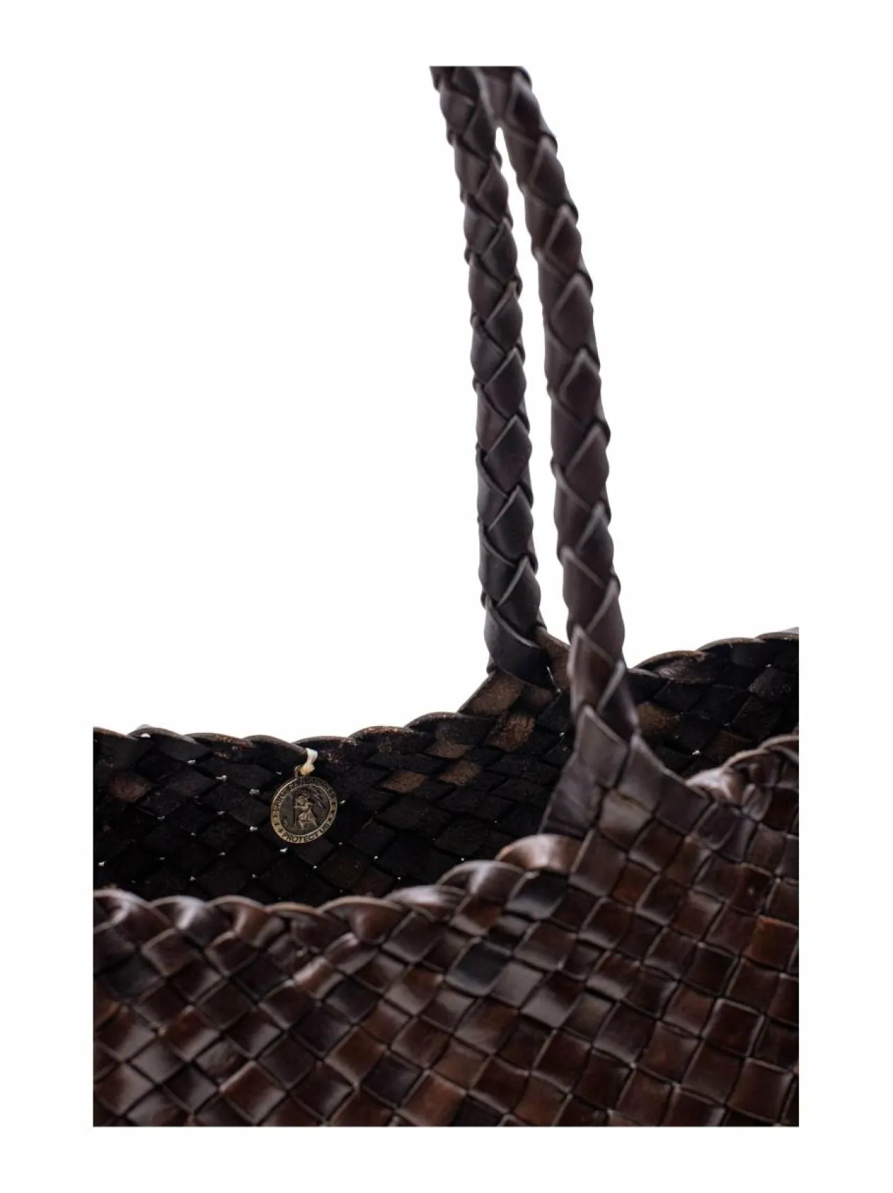 Shopperit<Dragon Diffusion Santa Croce Large -nahkalaukku DK BROWN