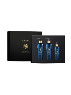 Lahjapakkaukset<T-LAB Professional Sapphire Energy Ritual Set -hiusta vahvistava lahjapakkaus, 3 tuotetta