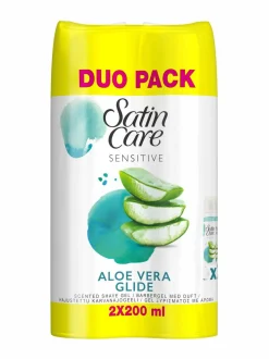 Gillette SATIN CARE ALOE VERA Gel -tuplapakkaus 2 x 200 ML^ Ihonhoitopakkaukset