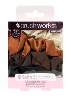 Hiustarvikkeet<Brushworks Satin Scrunchies -hiusdonitsi, 4 kpl pakkaus