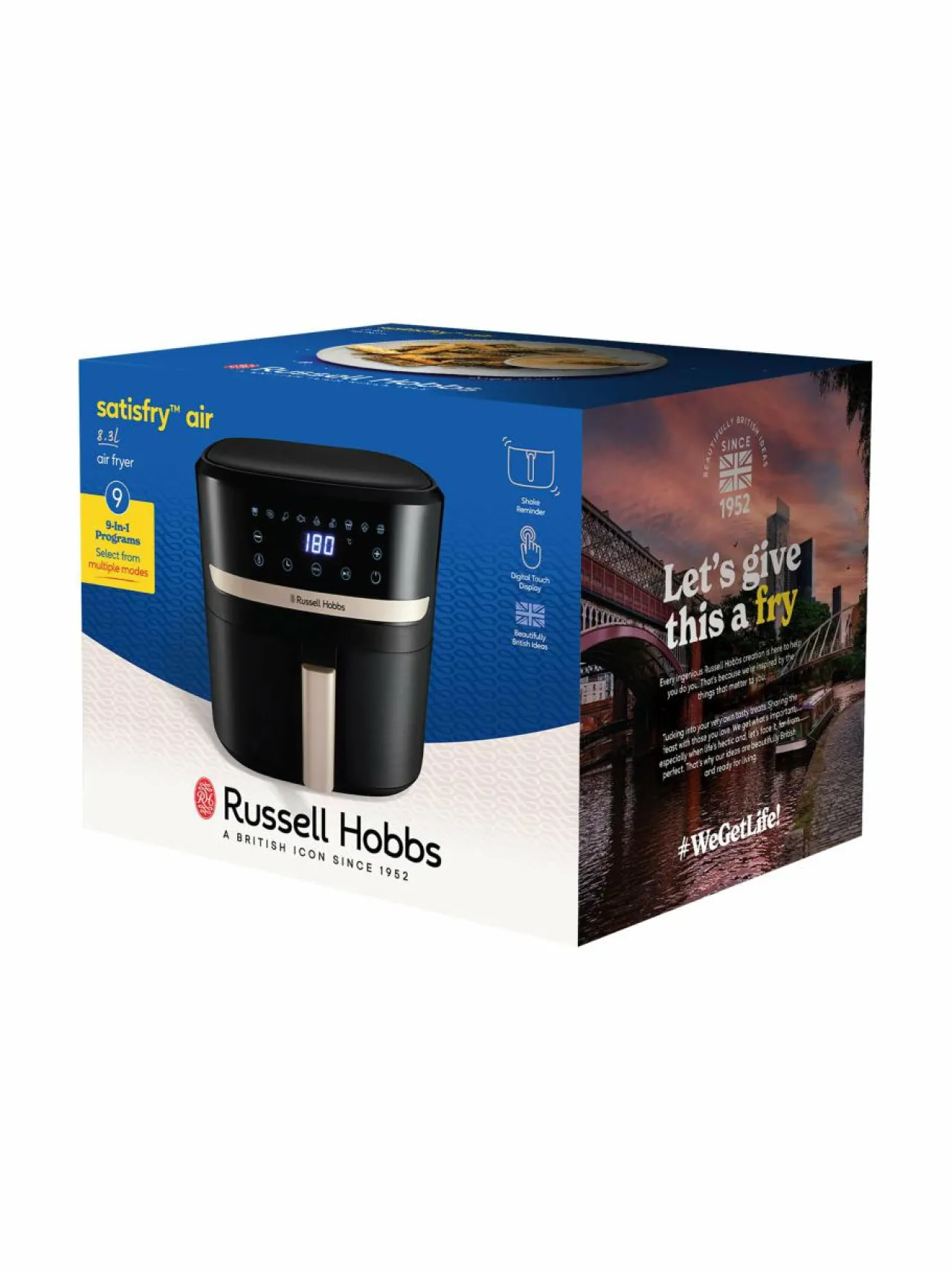 Russell Hobbs Satisfry Airfryer ilmafriteerauskeitin, 8.3L^ Grillit & Grillitarvikkeet