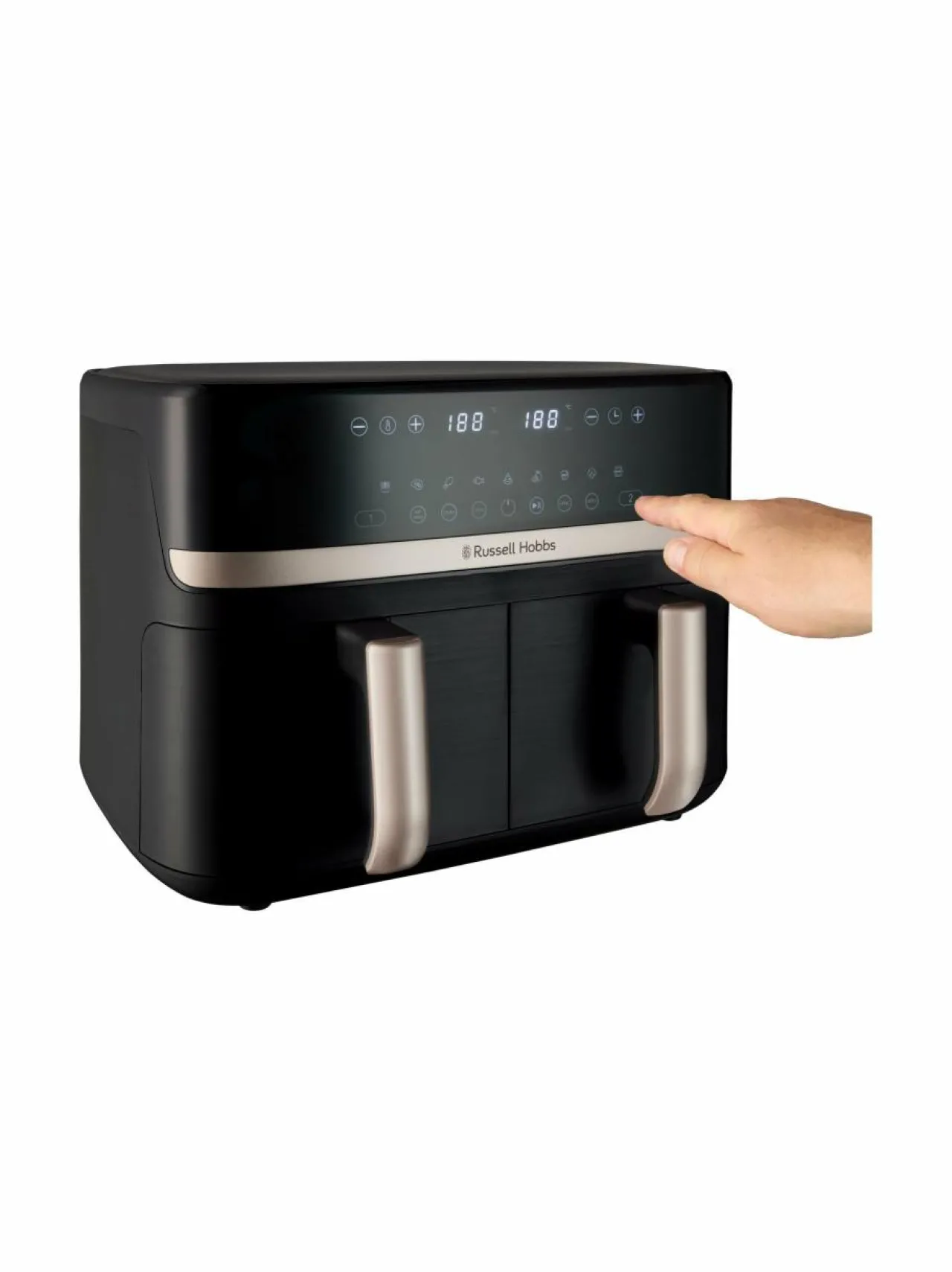 Muut Keittiölaitteet<Russell Hobbs Satisfry Dual Basket 9l Airfryer -kiertoilmakypsennin BLACK