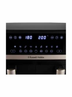 Muut Keittiölaitteet<Russell Hobbs Satisfry Dual Basket 9l Airfryer -kiertoilmakypsennin BLACK
