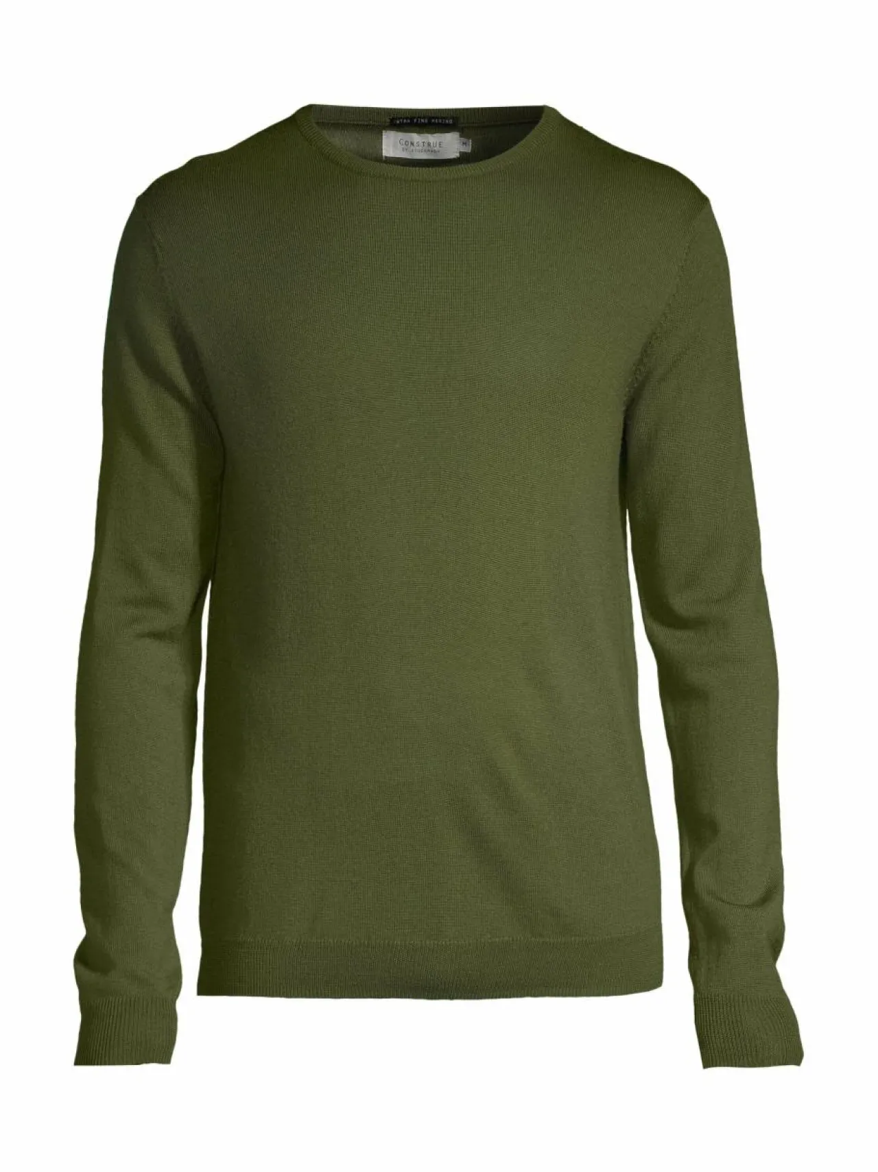 Neuleet<CONSTRUE Saul-merinoneulepaita DK.OLIVE EC15035
