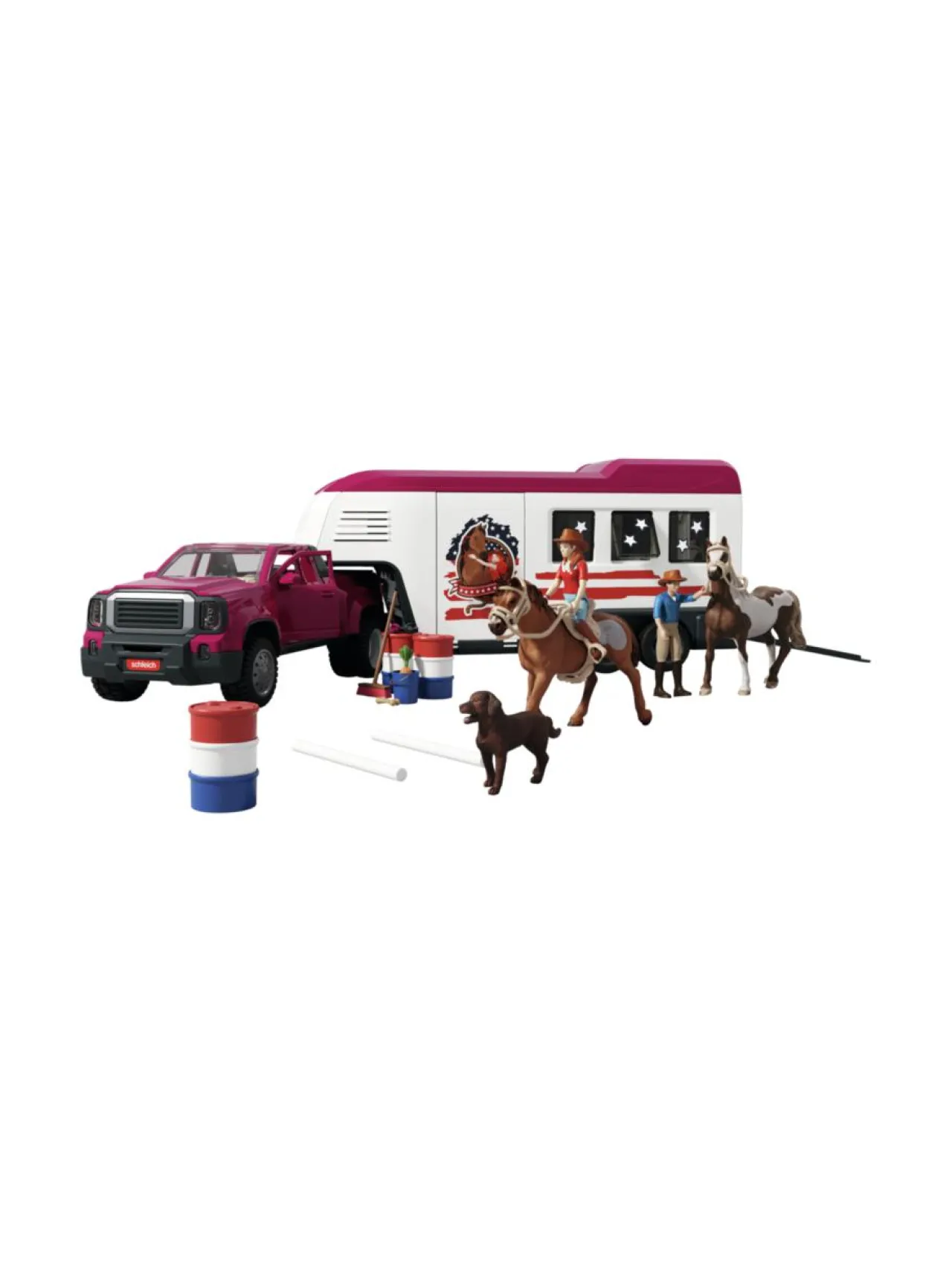 SCHLEICH HORSE CLUB Lakeside-lava-auto ja perävaunu^ Figuurit & Interaktiiviset Lelut