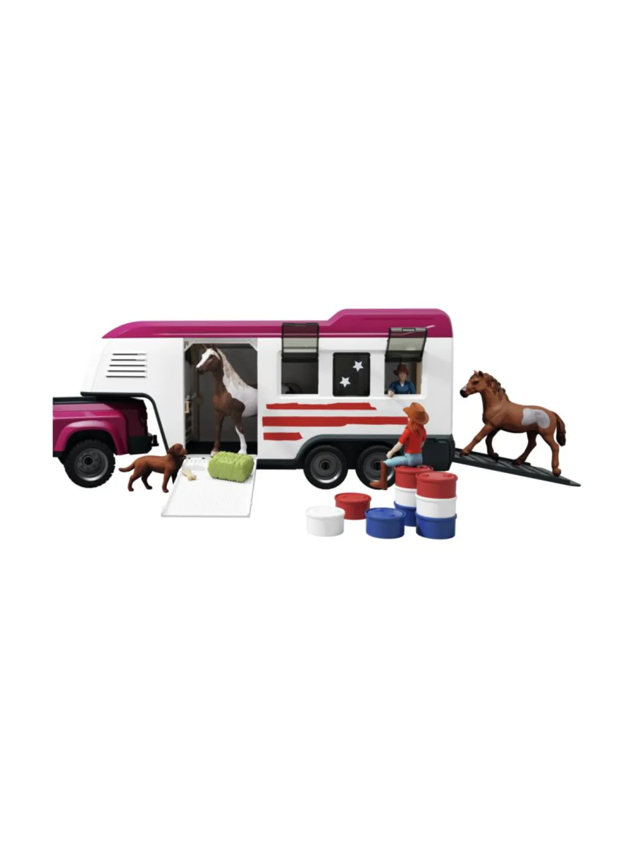 SCHLEICH HORSE CLUB Lakeside-lava-auto ja perävaunu^ Figuurit & Interaktiiviset Lelut