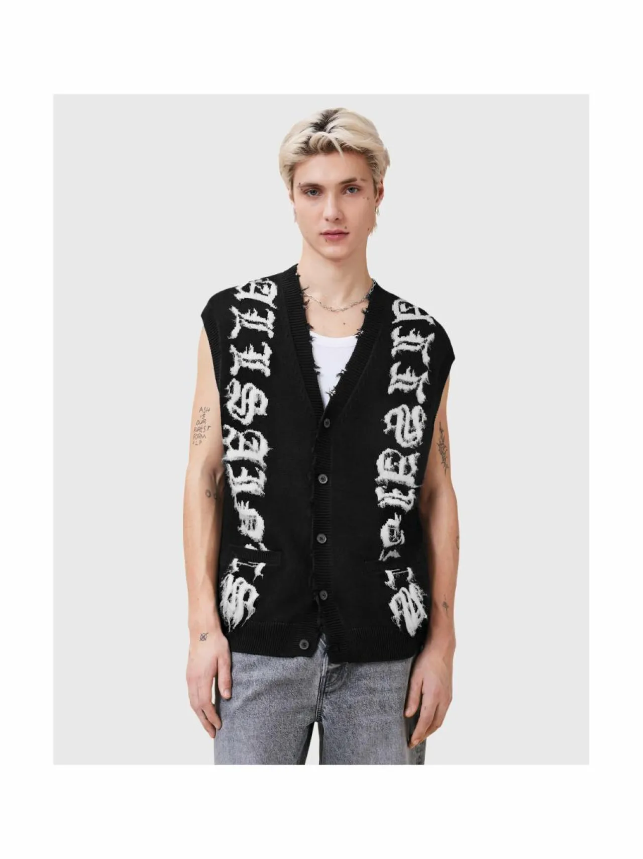 Neuleet<All Saints Scripture-neuleliivi BLACK/ECRU WHITE