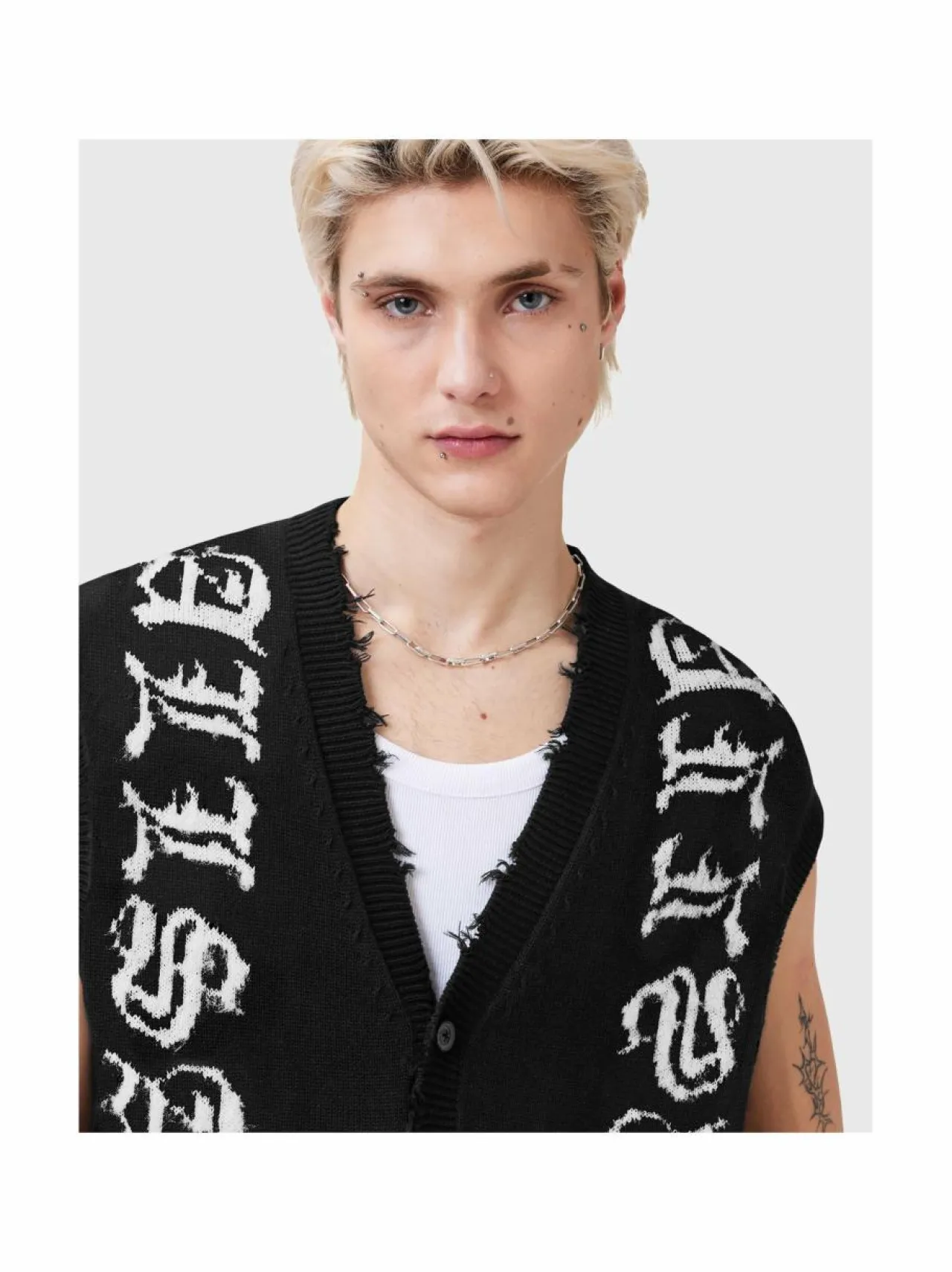 Neuleet<All Saints Scripture-neuleliivi BLACK/ECRU WHITE