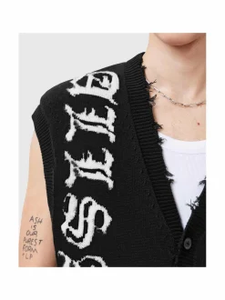 Neuleet<All Saints Scripture-neuleliivi BLACK/ECRU WHITE