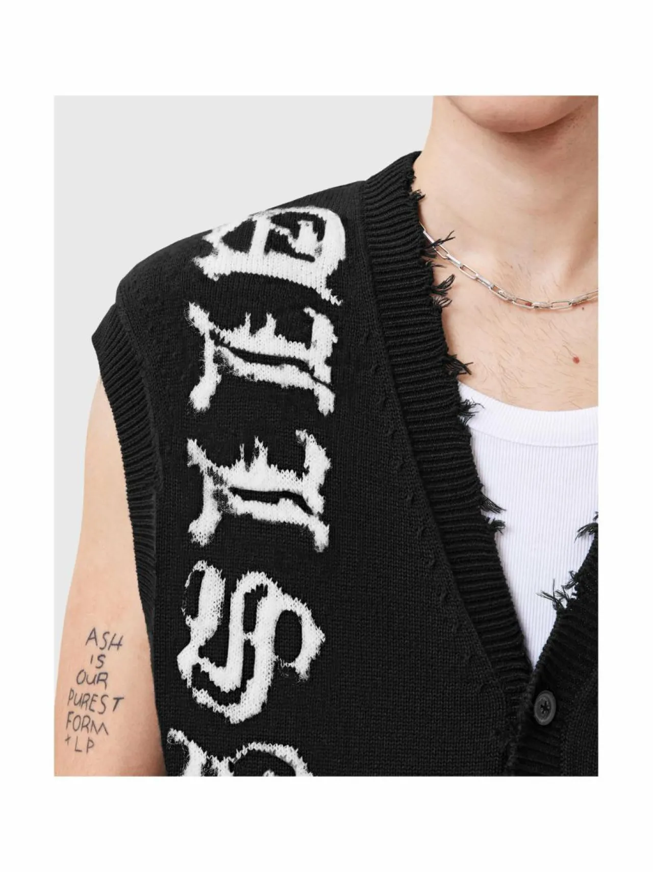 Neuleet<All Saints Scripture-neuleliivi BLACK/ECRU WHITE