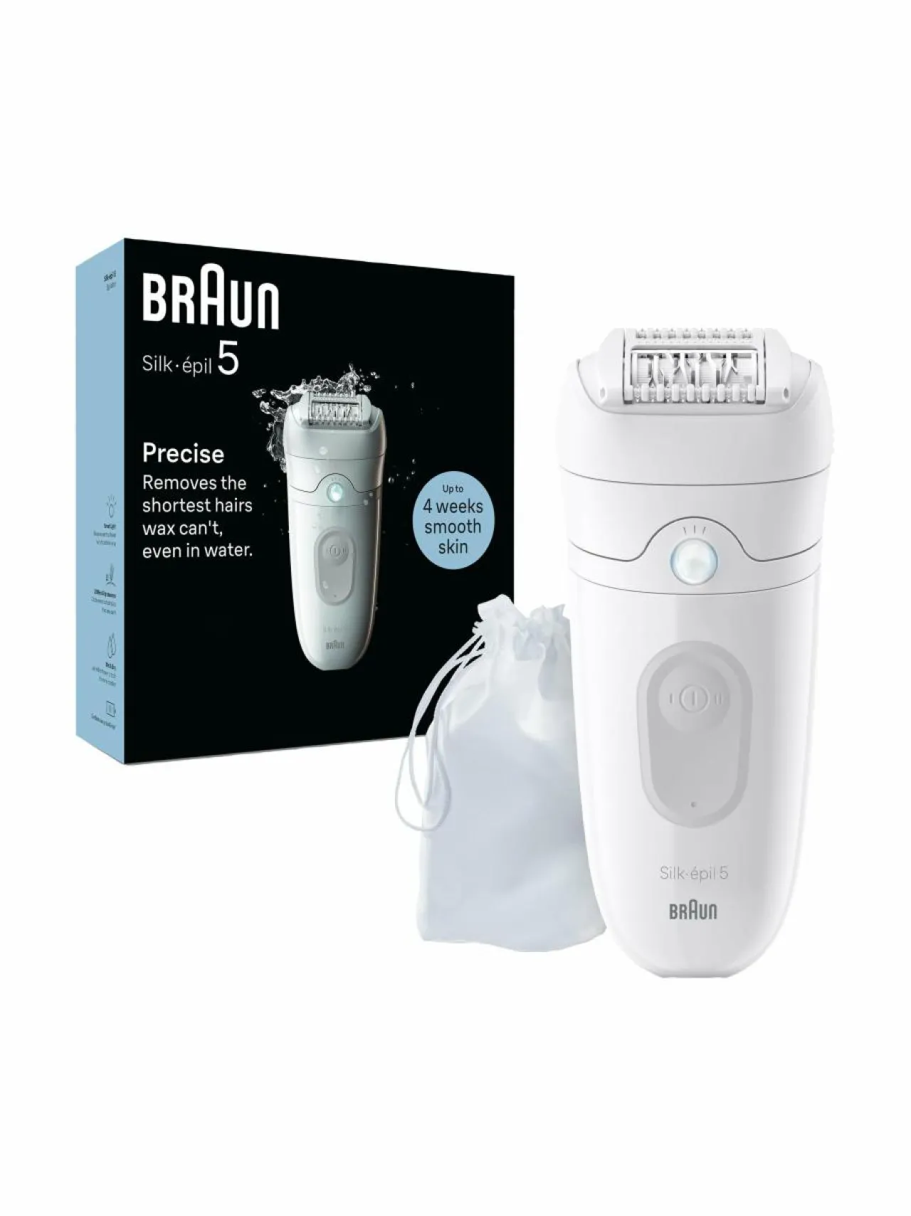 Ihokarvanpoisto<Braun SE5011 Epilator Silk-épil 5 -epilaattori WHITE