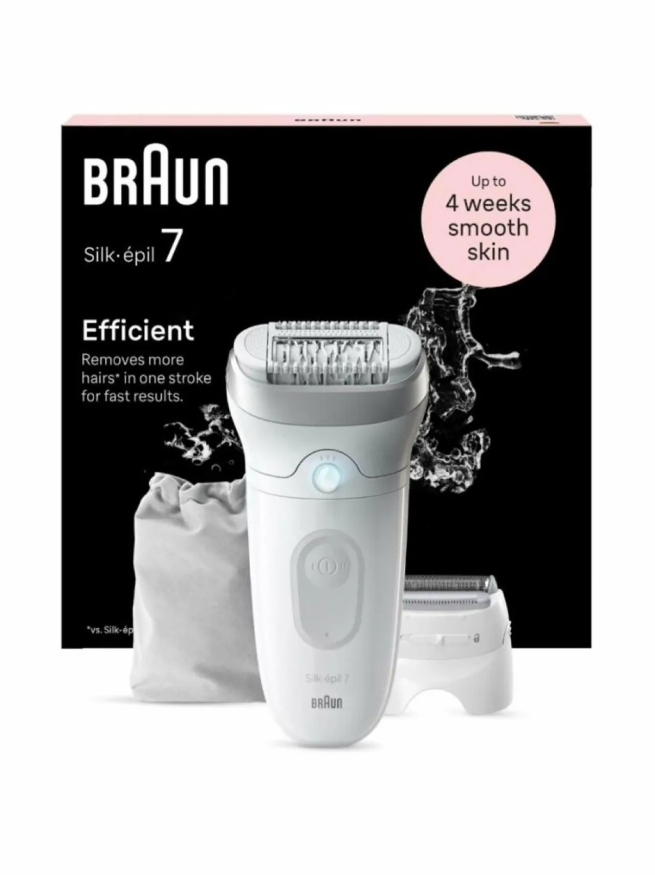 Ihokarvanpoisto<Braun SE7041 Silk-épil 7 -epilaattori WHITE