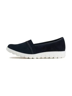 Kävelykengät & Loaferit<Pomar SELJA Naisten stretch ballerinat OCEAN STRETCH TEXTILE/OCEAN SUEDEWHT SOLE