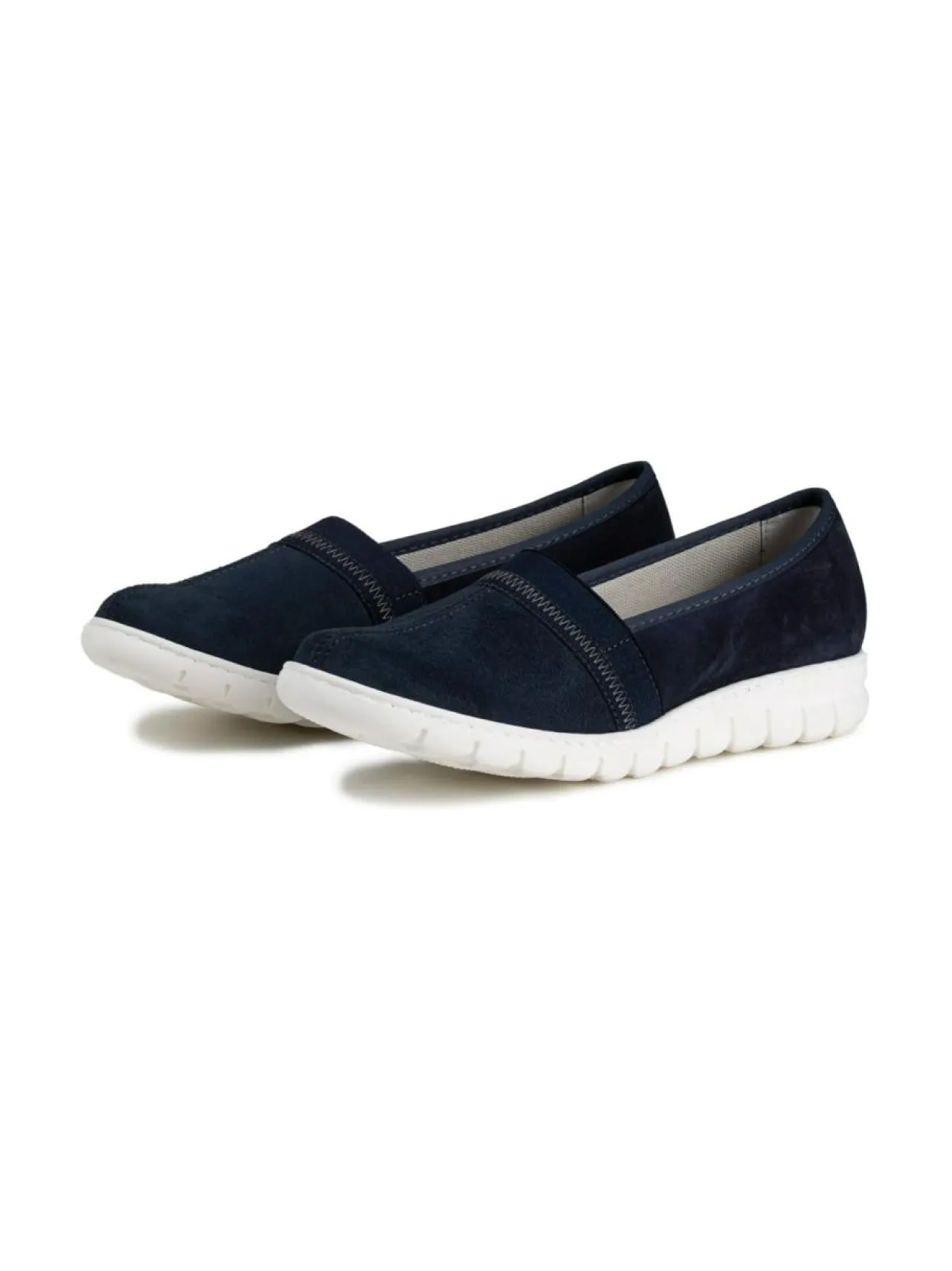 Kävelykengät & Loaferit<Pomar SELJA Naisten stretch ballerinat OCEAN STRETCH TEXTILE/OCEAN SUEDEWHT SOLE