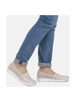 Kävelykengät & Loaferit<Pomar SELJA Naisten vegaaniset stretch ballerinat OFF WHT STRETCH/MICRO/WHT SOLE