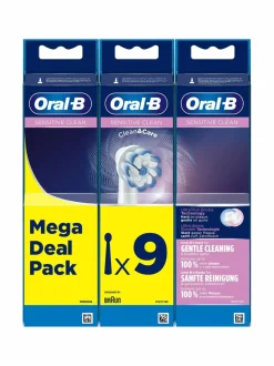Hampaidenhoito<Oral-B Sensitive Clean -harjaspää 9 kpl WHITE