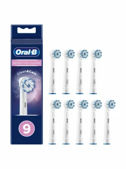 Hampaidenhoito<Oral-B Sensitive Clean -harjaspää 9 kpl WHITE