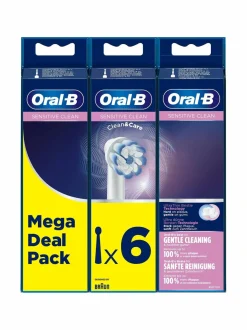 Hampaidenhoito<Oral-B SENSITIVE CLEAN -vaihtoharjat 6 kpl WHITE